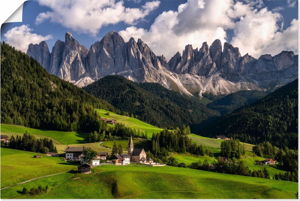 ARTland Poster Südtirol - Blick auf Dolomiten Größe: 120x80 cm