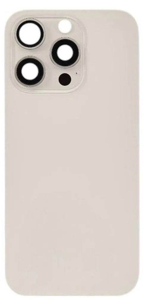 Coque iPhone 16 Pro Max en verre Desert Titanium avec objectif intégré