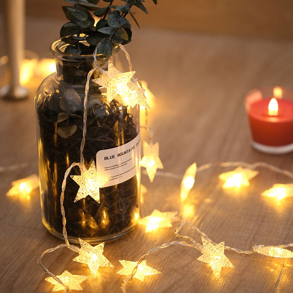 Kugel-Lichterkette warmweiß 10 LED´s Deko Weihnachten Kerzen 
