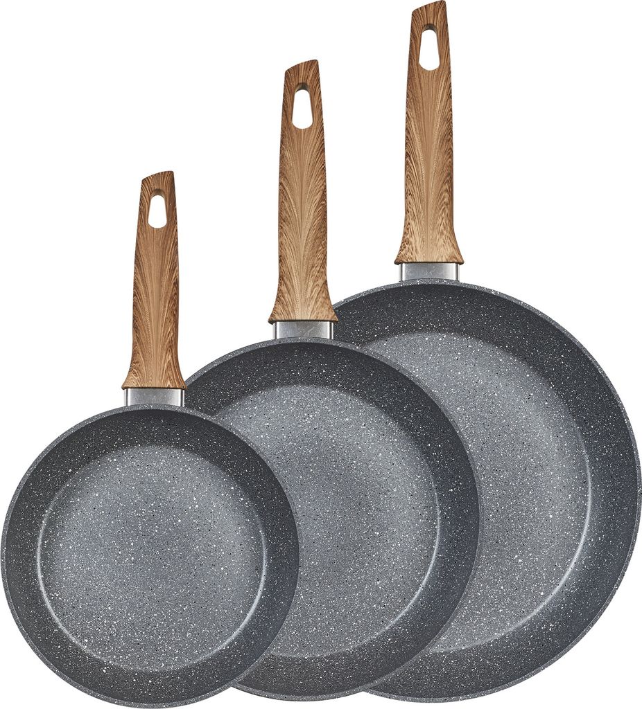 3tlg. KING® Pfannenset ESSENTIAL Ø20,24,28cm aus Aluminium Produktbild 