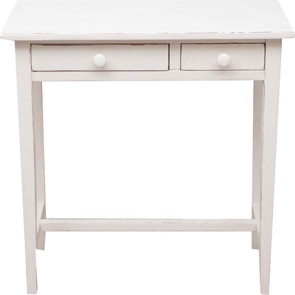 Konsolentisch holz massiv 73x75x36 cm, Konsole möbel, Konsole flur, Weiß