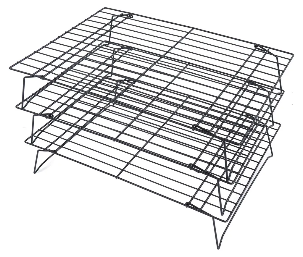 Grille de Cuisson Antiadhésive 13'' Triple Étage en Fer Renforcé