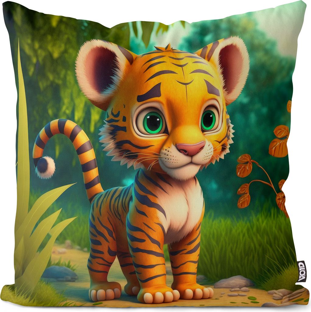 VOID Zeichentrick Tiger Baby Kind Kissenbezug Kissenhülle sofa couch wohnzimmer dekoration wasserfest Outdoor Garten Kissen bezug deko
