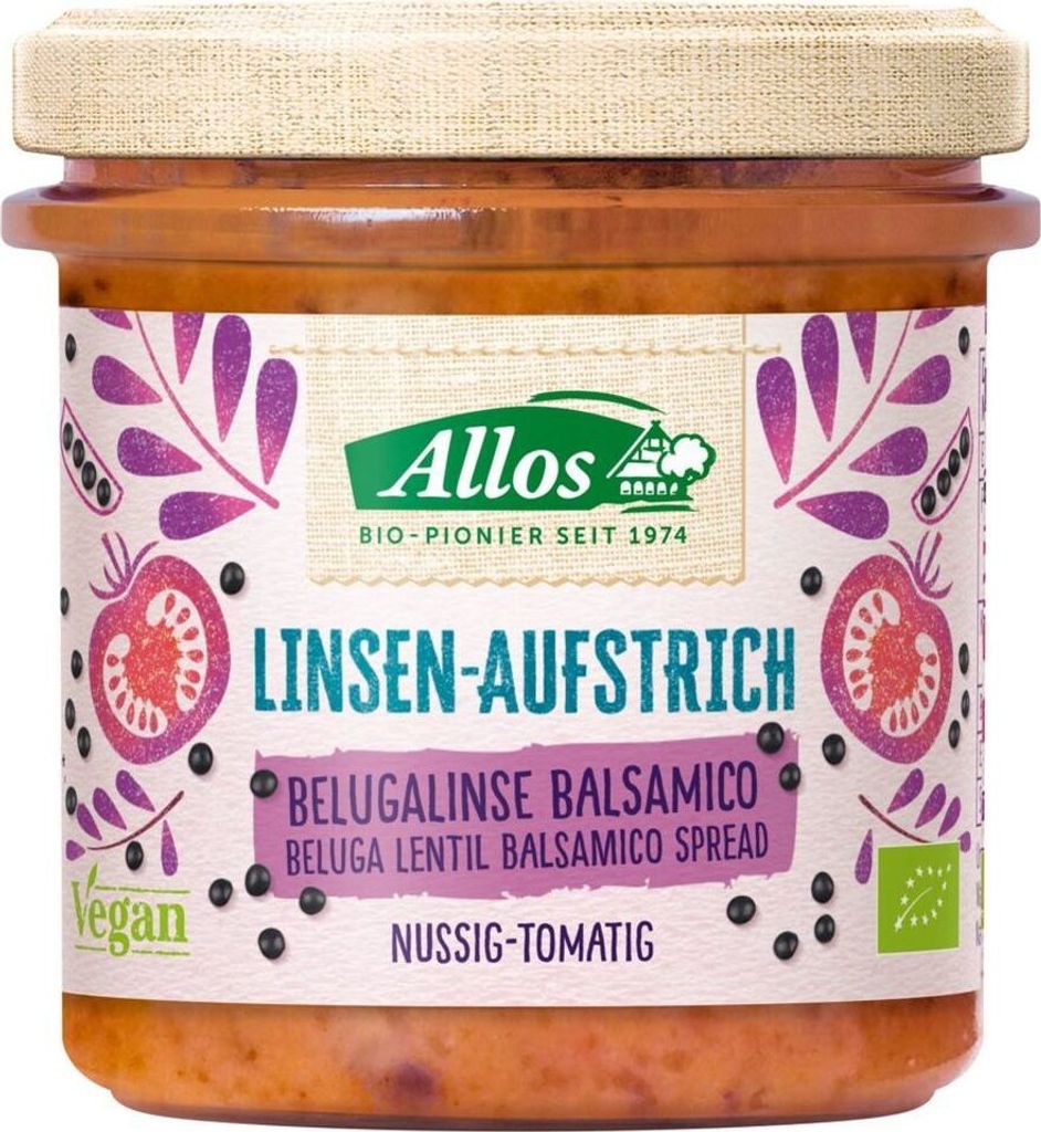 Allos - Linsen-Aufstrich Belugalinse Balsamico - 140g