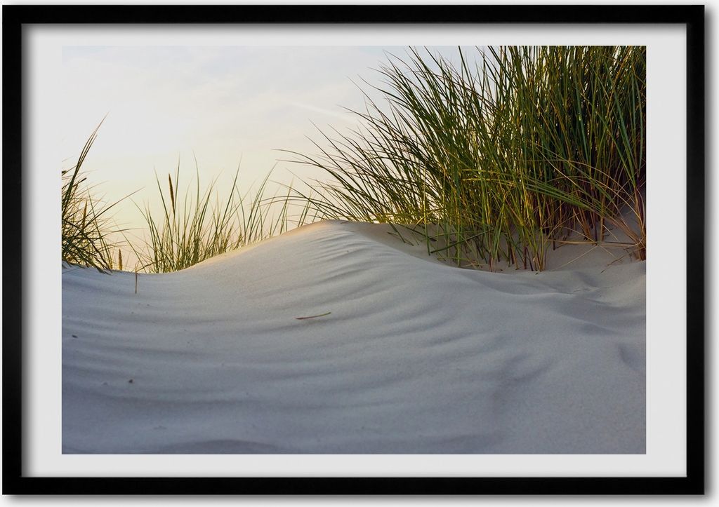 Bild - Bilderrahmen - 100 cm x 70 cm - MDF - Rahmen - Foto - Wandkunst Küstendüne