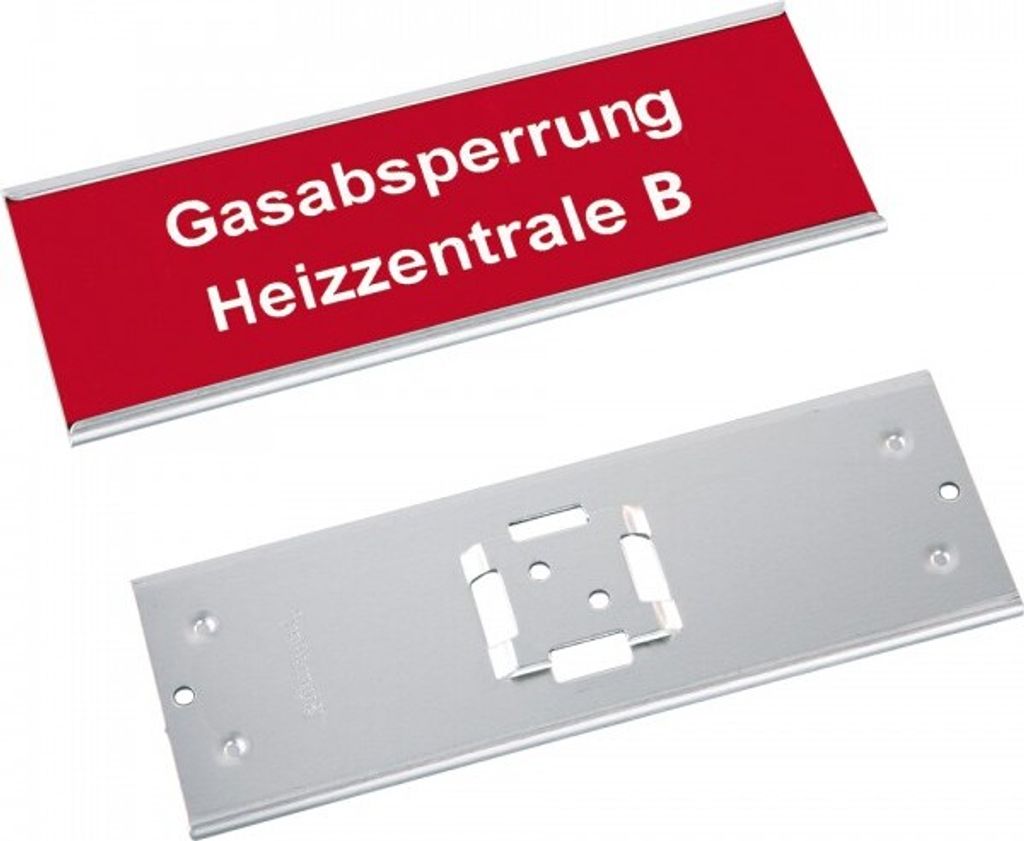Schild I Schilderträger Typ 6, zum Einschieben, Aluminium, eloxiert, 90x140mm