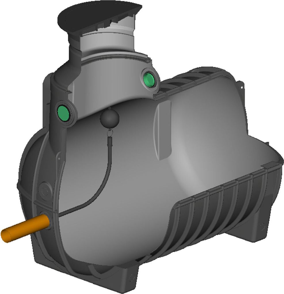 Retentionszisterne 1200 Liter + 800 Liter AQUA-STORM-DUO 1"