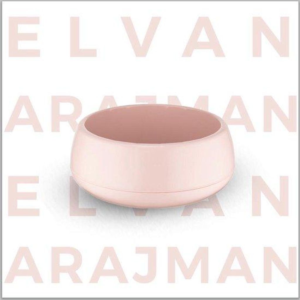 Sierpotten Poeder Roos L Elvan Arrangement - Set aus 2 niedrigen Blumentöpfen mit Drainagesystem, 0,86L