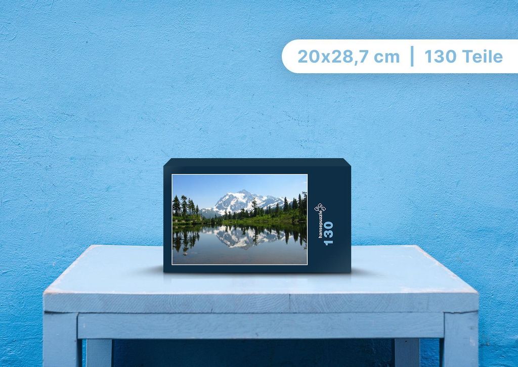 hansepuzzle 101434 - Landschaft Puzzle, 130 Teile, Natur, 28,7 x 20,0cm mit hochwertiger Aufbewahrung, Kartonbox und wiederverschließbarem Beutel