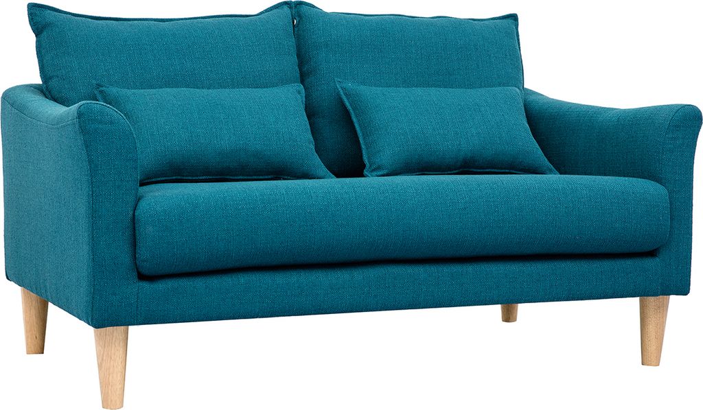 Miliboo - Design-Sofa 2 Plätze Entenblau KATE