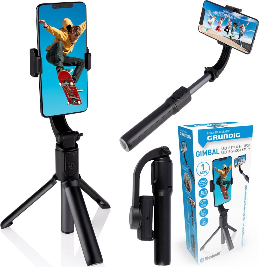 Grundig Selfie Stick mit Stabilisator – Handy Stativ mit Produktbild 