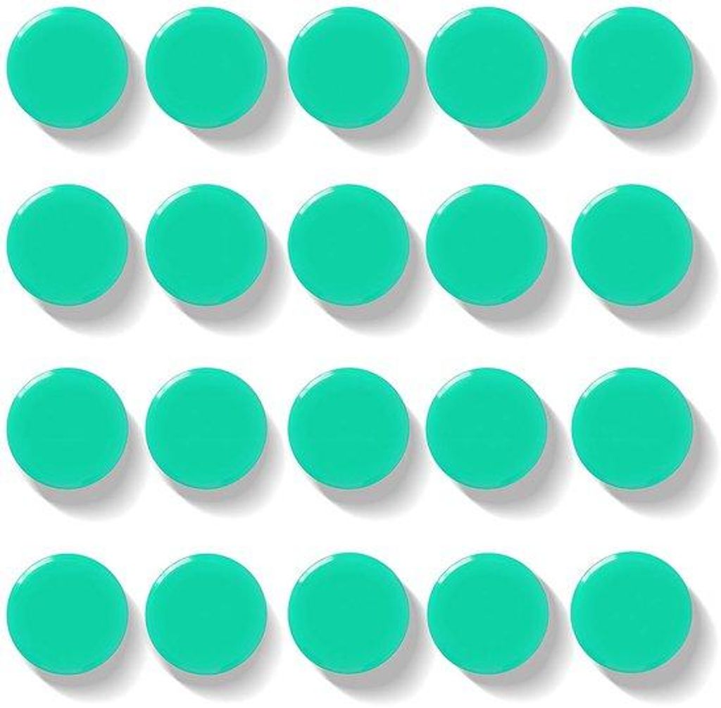 QOJOPU 20er-Pack starke Magnete für Magnettafeln, Whiteboards und Kühlschränke – runde Mini-Kühlschrankmagnete – kleine Magnete mit starker...