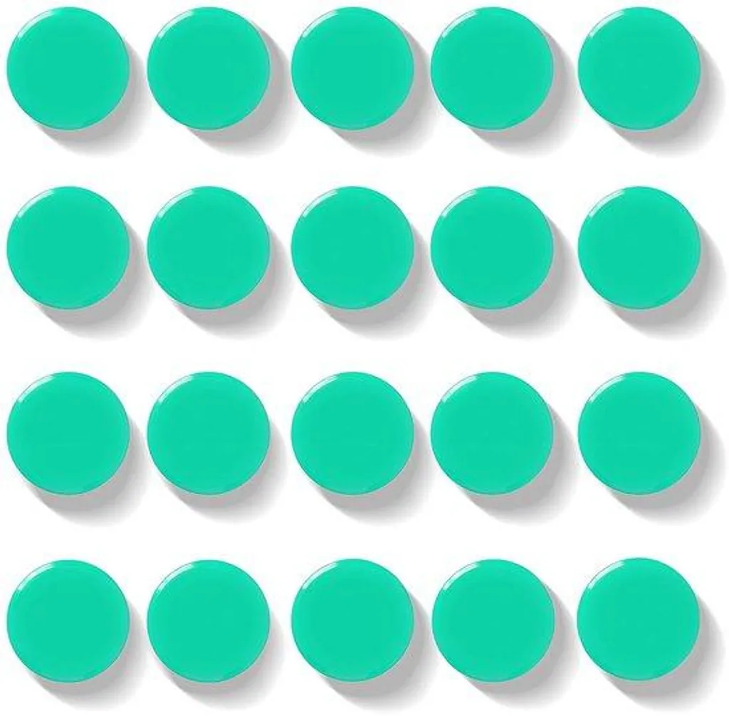 QOJOPU Lot de 20 aimants néodyme verts puissants pour tableau magnétique