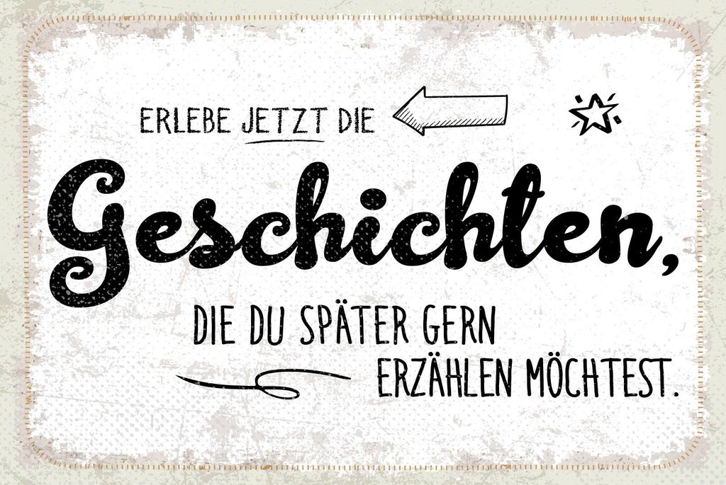 vianmo Holzschild 20x30 cm Geschichten, die du später gern erzählen möchtest