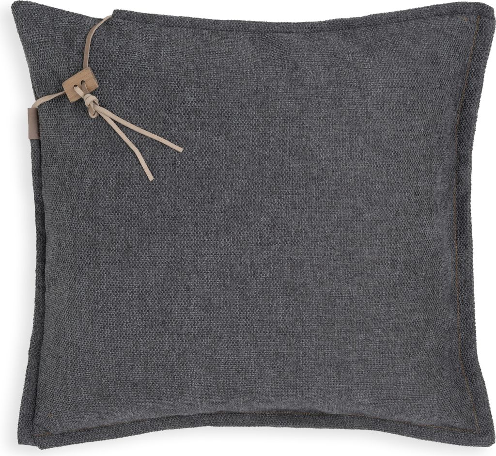 Knit Factory Imre Kissen - Anthrazit - 50x50 cm