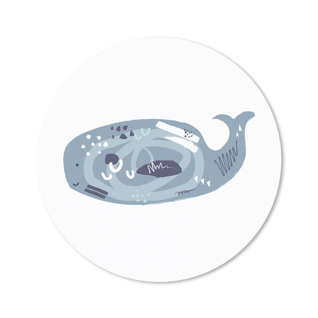 MuchoWow Mauspad Mousepad Wal - Grau - Pastell 30x30 cm - Mousepads - Maus Mat - Pad - Mausunterlage - Tischunterlage - Schreibtischmatten