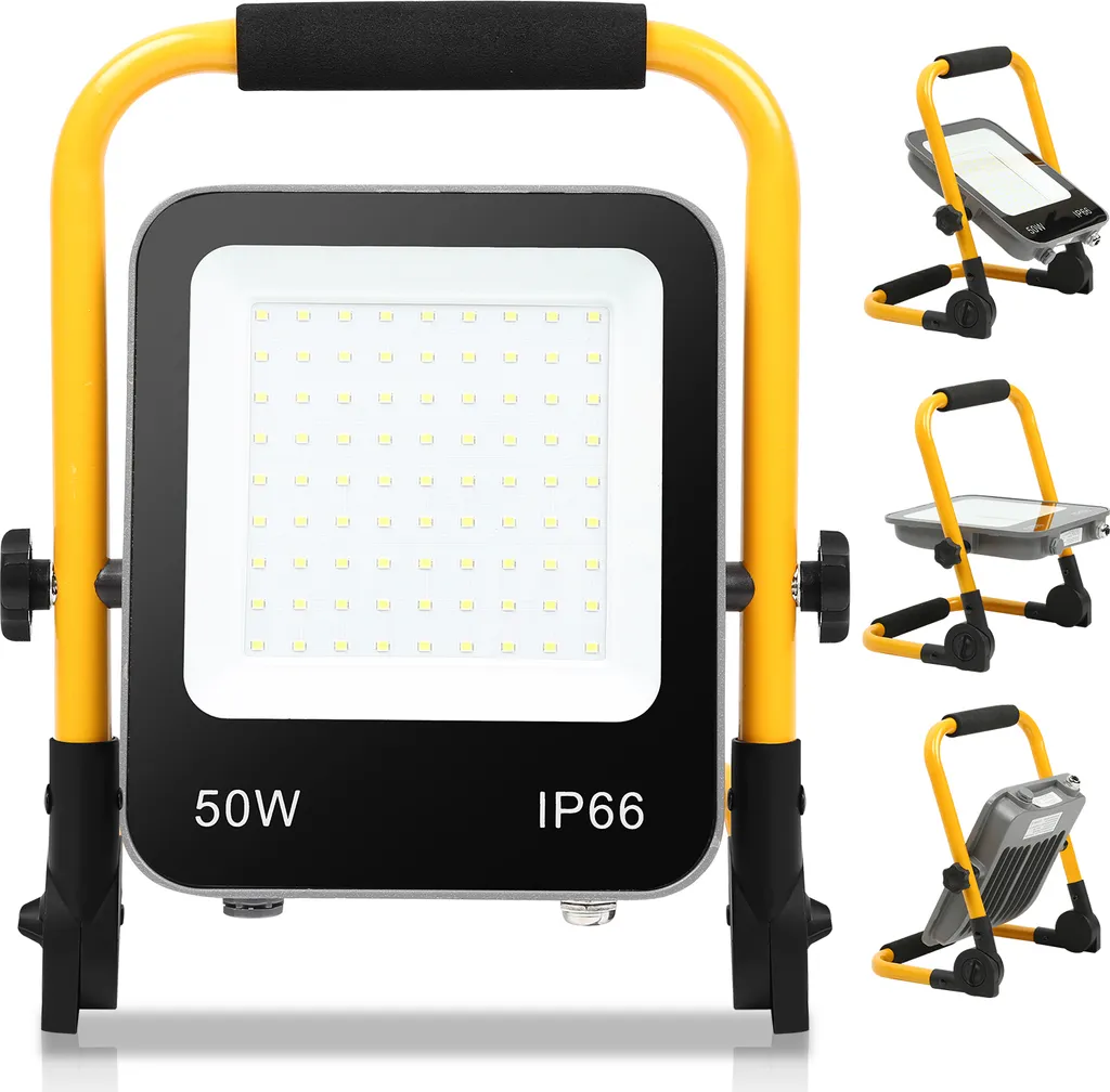 Faro LED 50W SWANEW con Stativo Telescopico - Luce Lavoro Esterno IP66