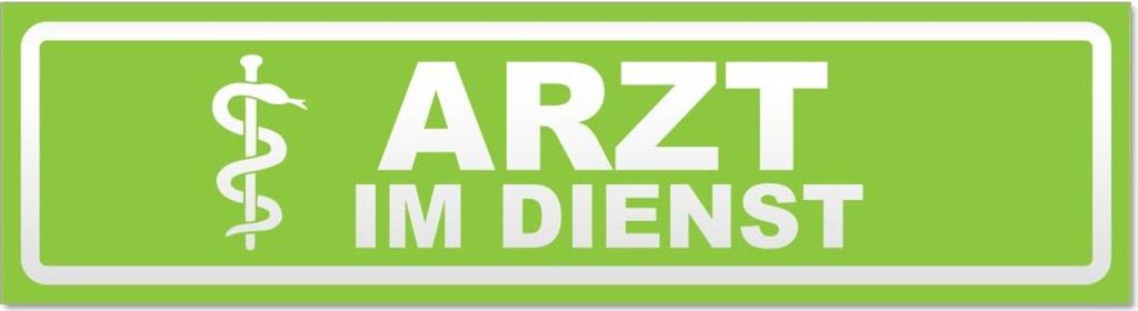 Arzt im Dienst Motiv 1 invertiert Magnetschild Schild magnetisch