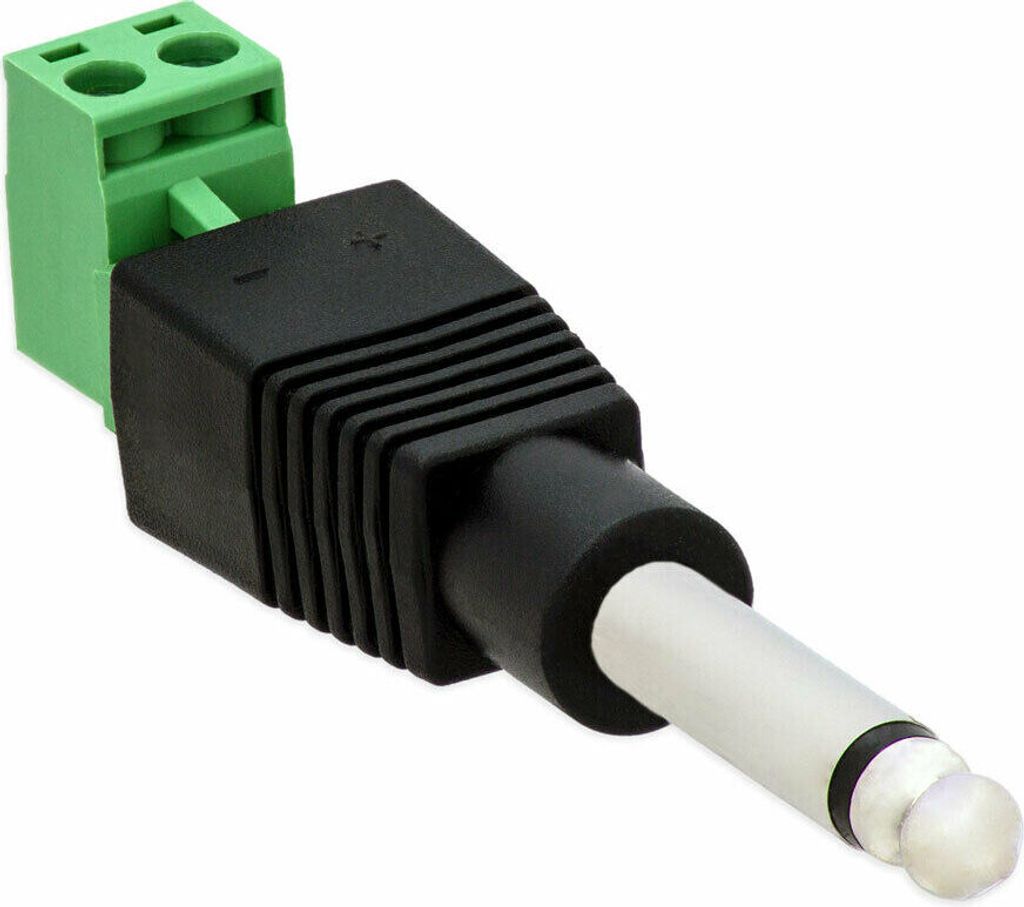 Klinkenstecker 6,35mm Adapter > Terminalblock 2 Pin Produktbild 