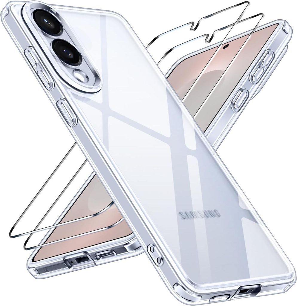 Hülle + 2X Schutzglas für Samsung Galaxy S25 Edge Panzerfolie Display Case Full