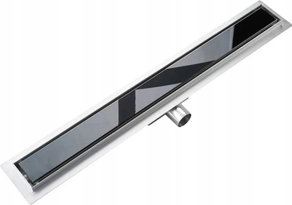 Scarico Doccia Lineare 81 Cm In Acciaio Inox 304, 2 In 1 Con Griglia Piana E Inserto Per Piastrelle, Nero Opaco, Portata 36 L/min, Piedini Regolabili, Filtro Incluso, Per Pavimento Bagno E Cucina