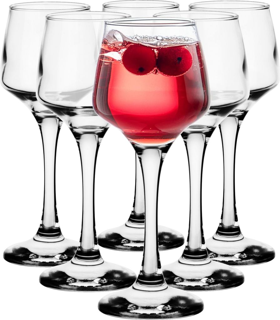 Glasmark Krosno Schnapsgläser 6er Set 75 ML Gläser Set Für Schnaps Vodka Glas Shots Likör Schnapsglas Shotgläser Likörgläser Geschenkset Wod...