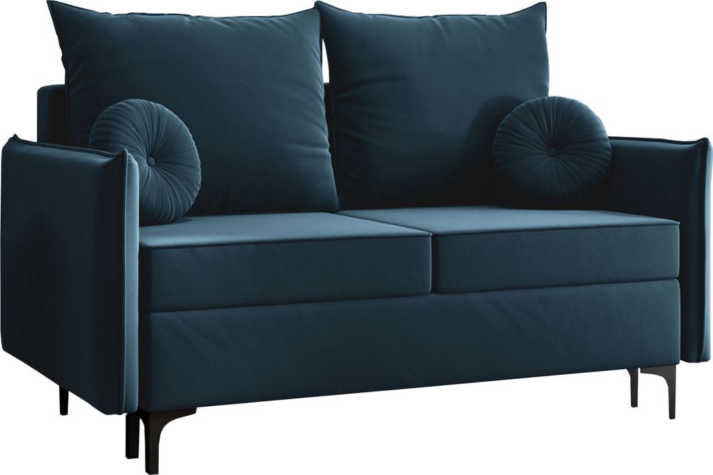 MIRJAN24 Schlafsofa Leon Small mit Schlaffunktion und Bettkasten, Polstercouch, Stilvoll Polstersofa vom Hersteller (Farbe: Manila 25)