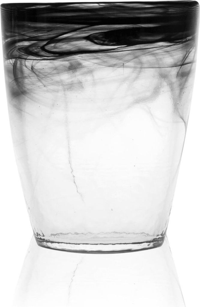H&H 7623600 Alabasterglas, Glas, schwarz, 35 cl