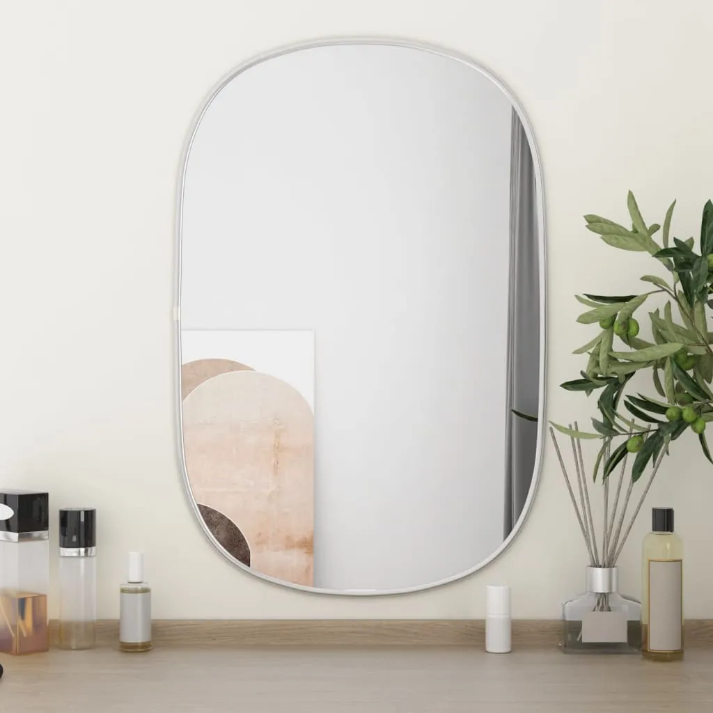 Specchio 60x40 cm Argento Parete: Design Moderno per Bagno e Camera - 2