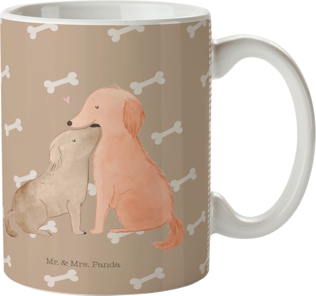 Mr. & Mrs. Panda Pott Hunde Liebe - Hundeglück - Geschenk, Trinklernbecher, Sprüche, Vertrauen, Kuscheln, Kindergarten Tasse, Kinderbecher, Plast...