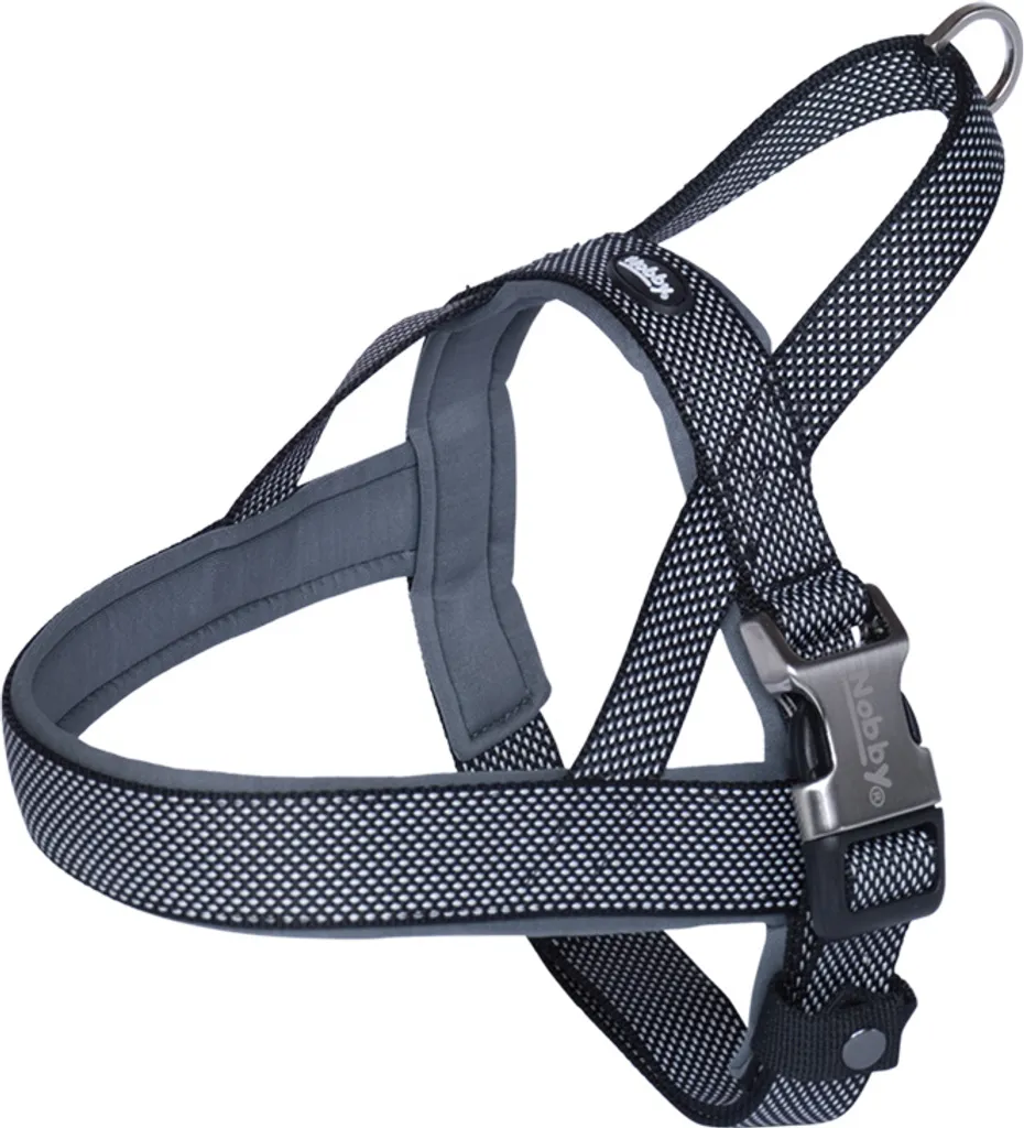 Harnais Confortable Nobby Noir, Anti-Traction Preno 50-64 cm