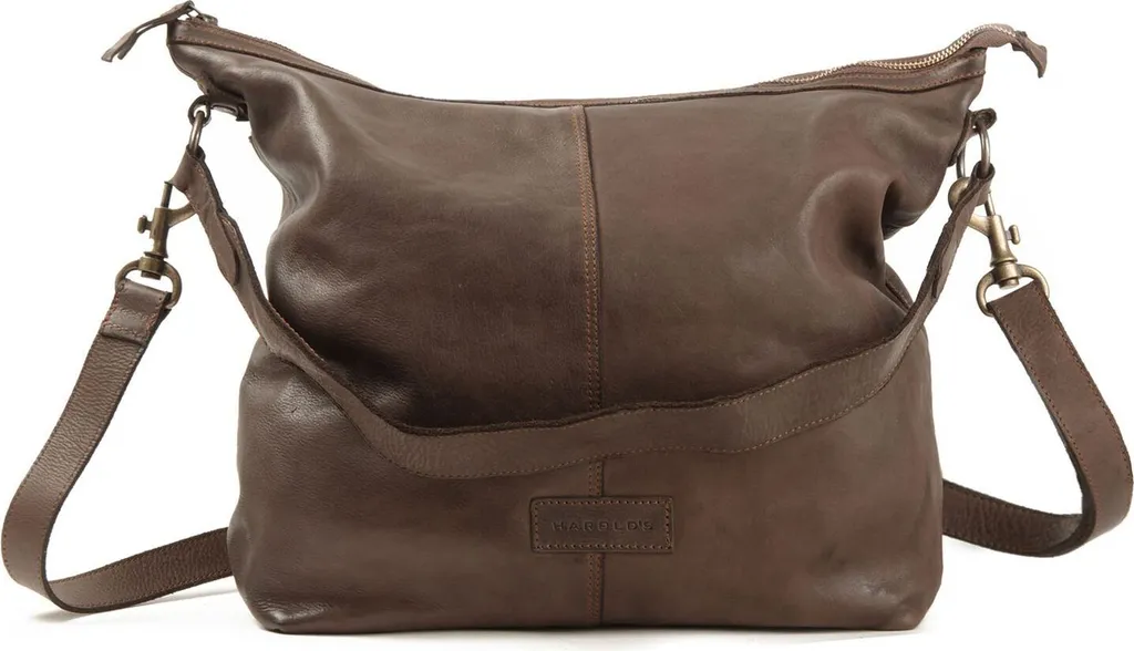 Sac shopper HAROLD'S Submarine Upend Brown en cuir de vachette marron