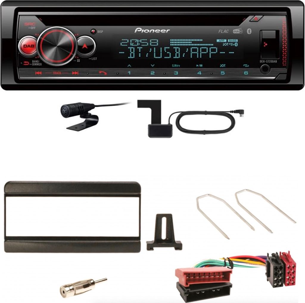 Pioneer DEH-S720DAB Bluetooth DAB+ CD MP3 Einbauset für Focus Fiesta Puma Mondeo