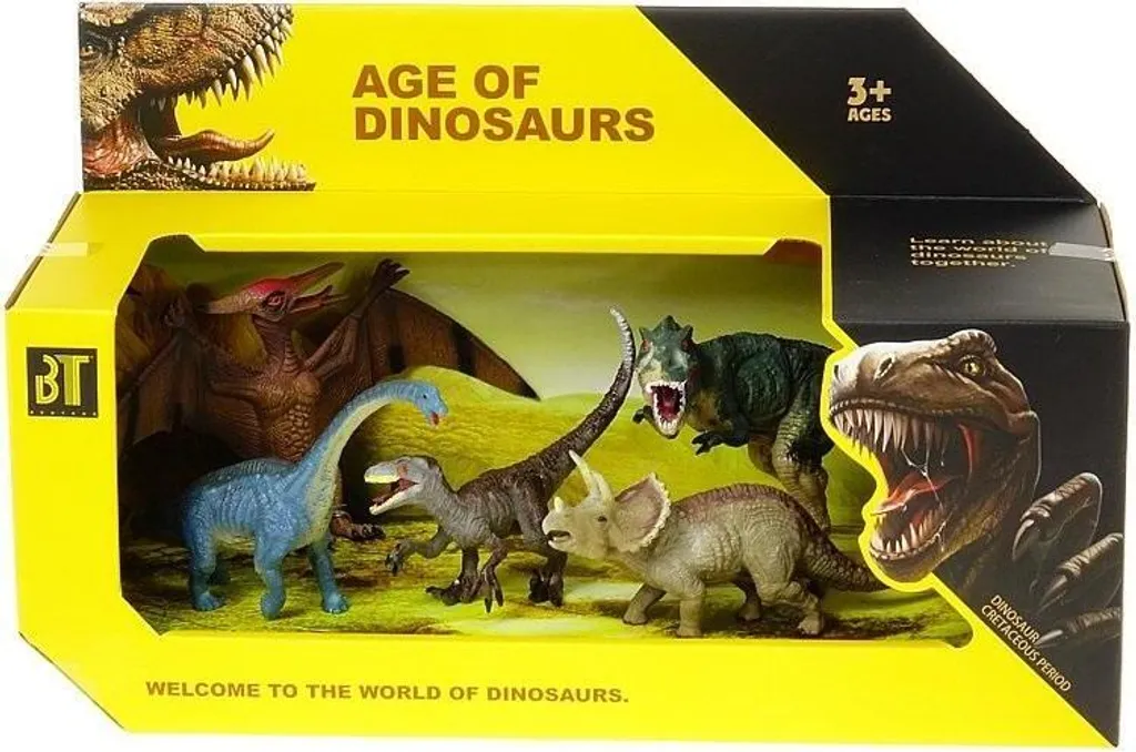 Figurines dinosaures articulées lot de 5 pièces en plastique robuste