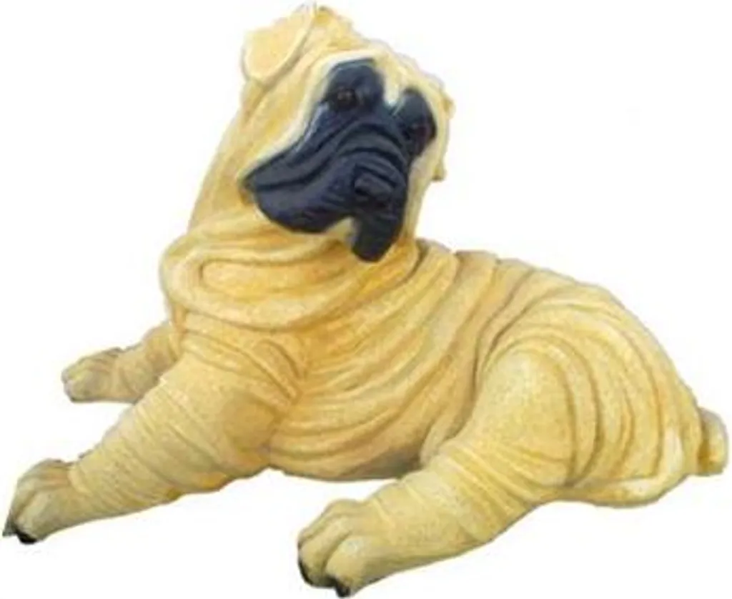 Décoration de jardin statue chien 70cm - Ornement design pour extérieur