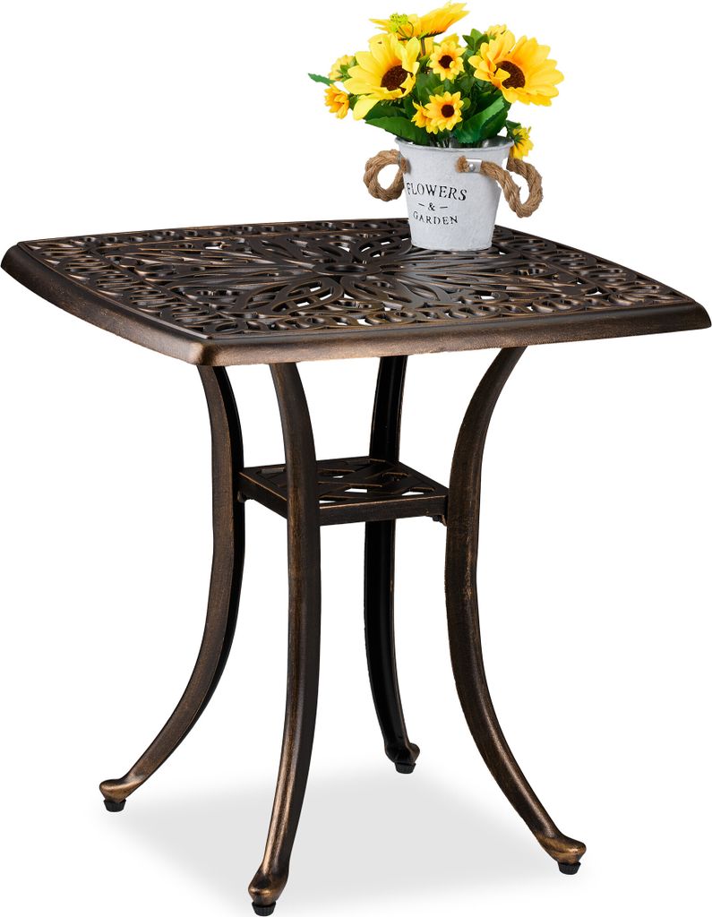relaxdays Eckiger Gartentisch Vintage