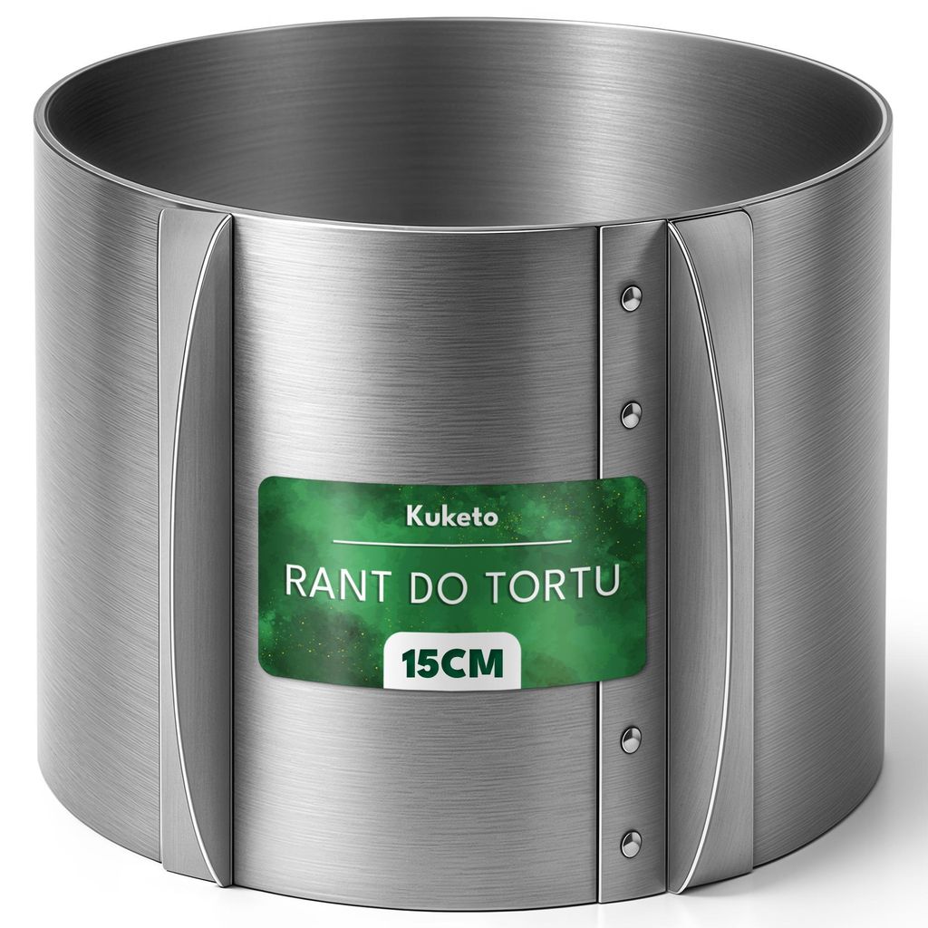 Kuketo | Dortový Ráfek 15 Cm Nerezová Ocel – Nastavitelný Obrázek produktu 