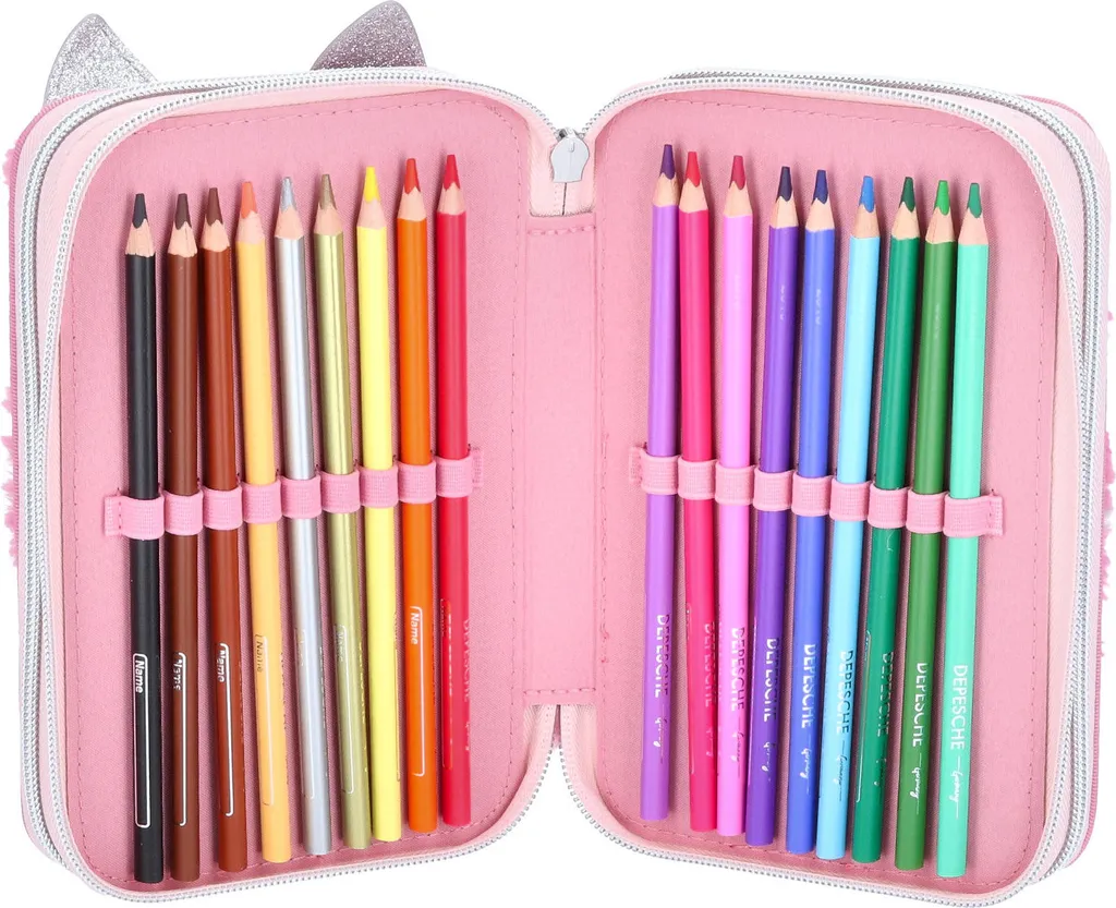 Trousse scolaire 3 compartiments Depesche TOPModel à trois zips - 6