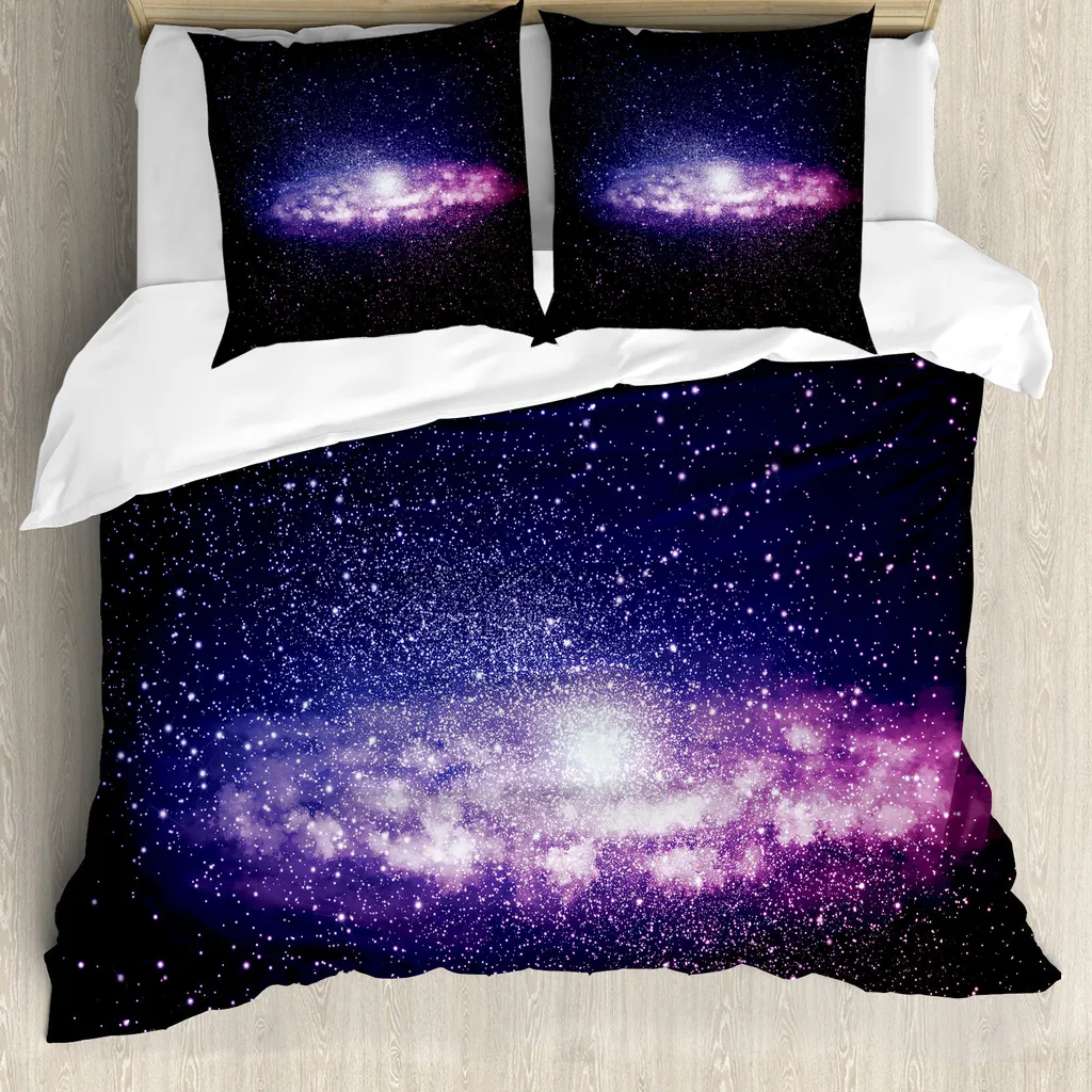 OFFERTA Copripiumino Galassia ABAKUHAUS | 200x200 cm Viola Blu