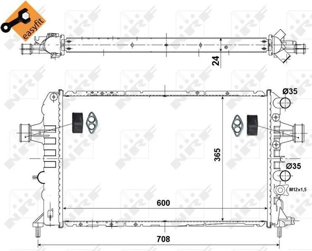 Radiateur de refroidissement moteur Opel Astra H contre surchauffe