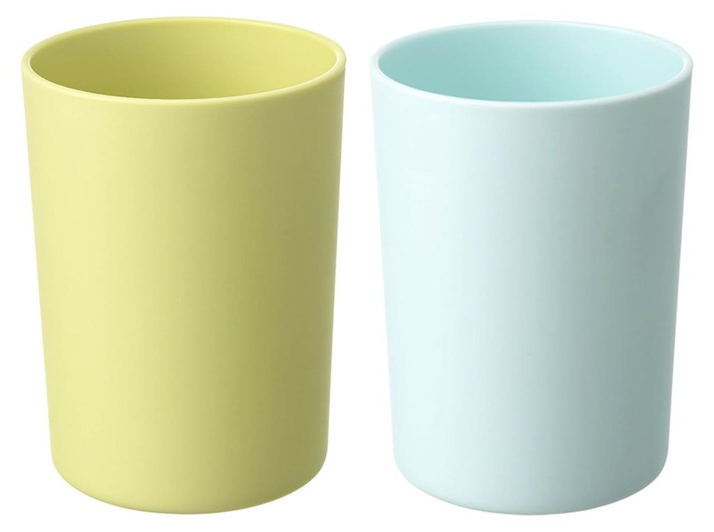 2 Stück Zahnputzbecher, 300ML Toothbrush Holder für Zahnbürste und Zahnpasta, Kunststoff in Lebensmittelqualität Badezimmer Zahnbürstenhalter,...