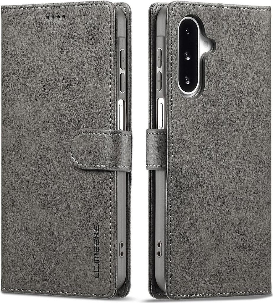 Samsung Galaxy A17 Hülle - LC.IMEEKE Luxus Klapphülle - Grau