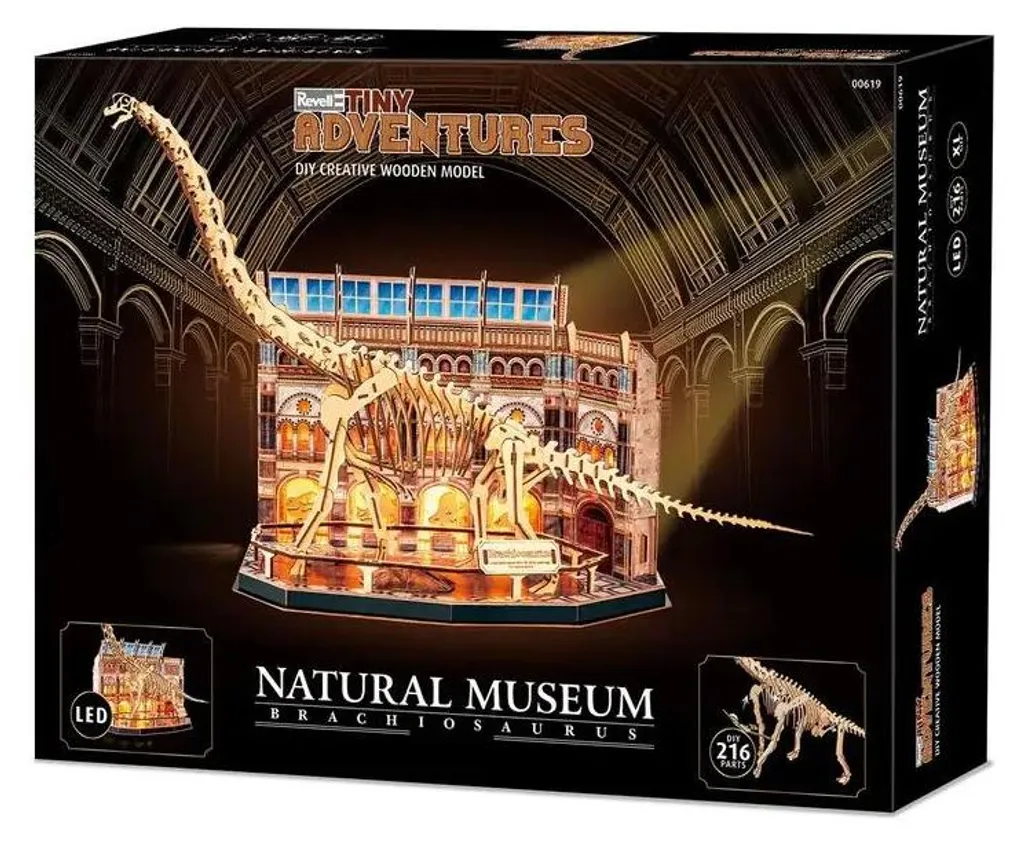 Brachiosaurus Revell Tiny Adventures Puzzle Bois Miniature Facile à Monter - 3