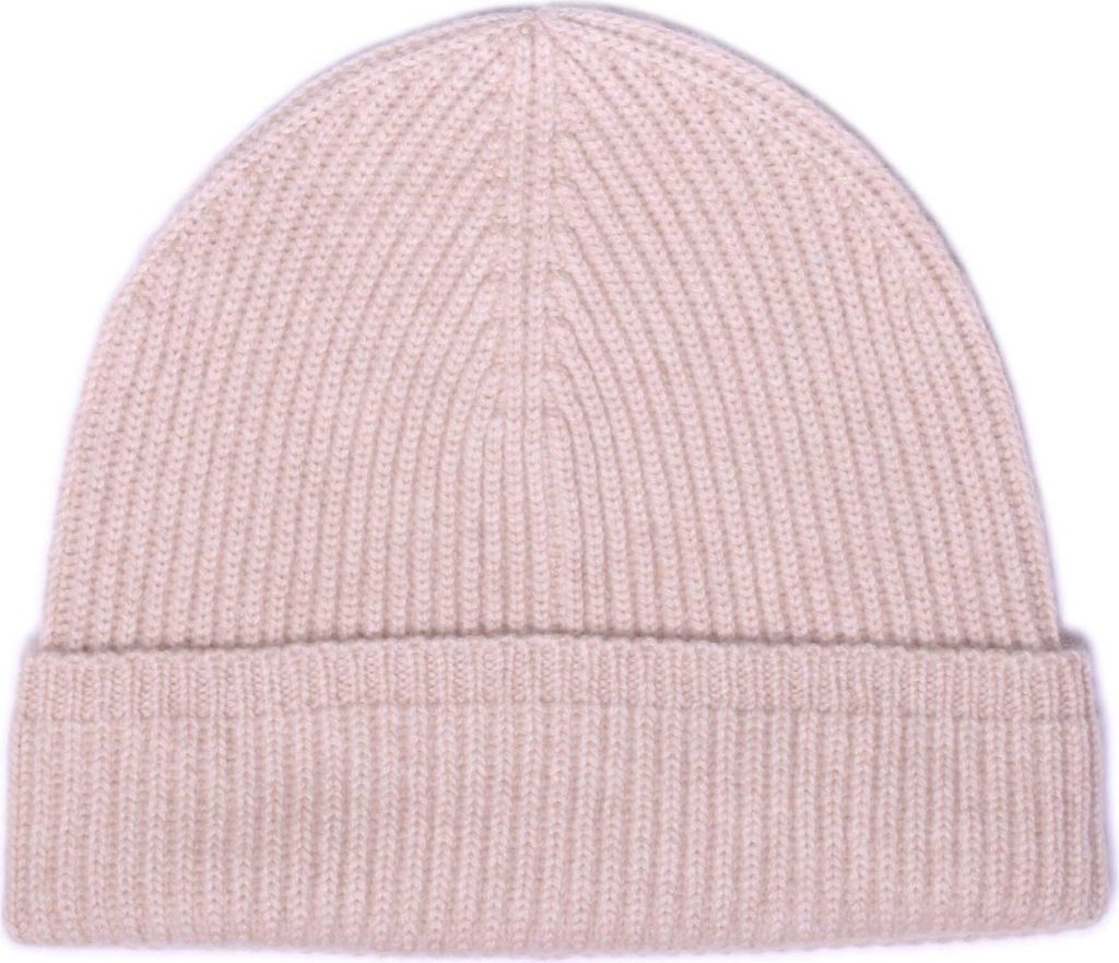 TUMELO 100% Kaschmir Mütze Damen & Herren, edler Cashmere Beanie, Uni, warme Wintermütze - Beige