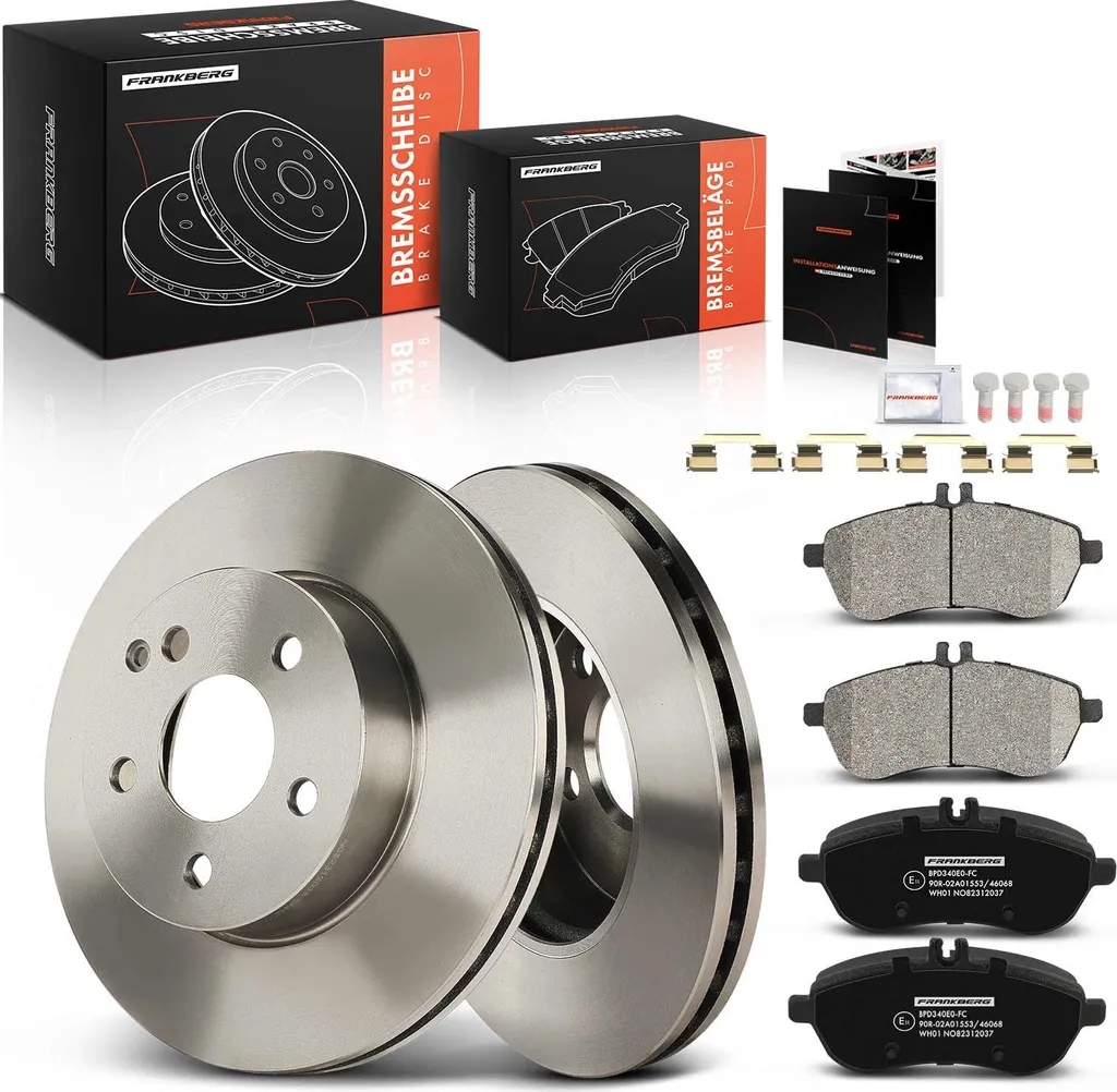 Frankberg 2 disques et 4 plaquettes de frein avant Mercedes Classe C W204