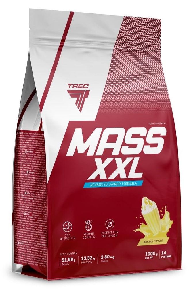 Trec Mass XXL Gainer 1000g/3000g/4800g – Hochkalorischer Produktbild 