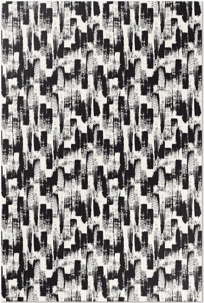 Monochrome Abstraktion von Farbflecken – Vinyl Fußmatte – 60x90 cm – Rutschfest, Pflegeleicht & Langlebig