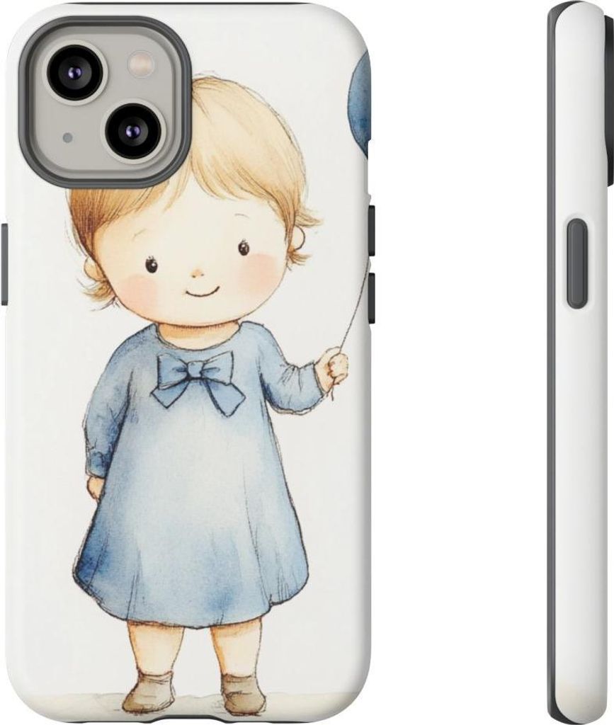 Mädchen mit blauem Ballon – Handyhülle Kompatibel mit iPhone 14
