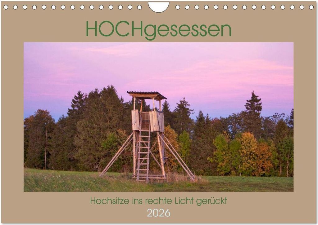 HOCHgesessen (Wandkalender 2026 DIN A4 quer), CALVENDO Monatskalender