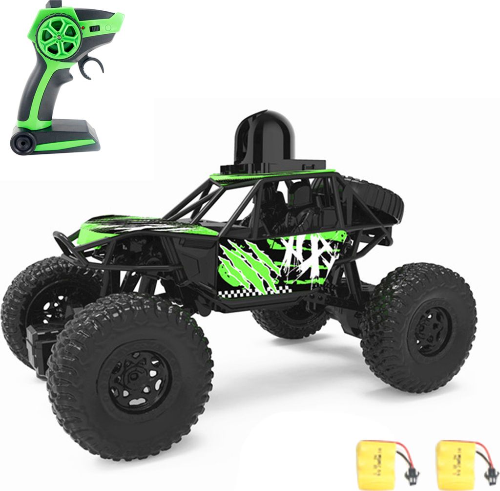 Ferngesteuertes Auto mit Kamera 720P FPV 1/22 2,4 GHz Gelaendewagen 4WD Kletterauto Spielzeug Geschenke fuer Kinder Erwachsene 2 Batterien